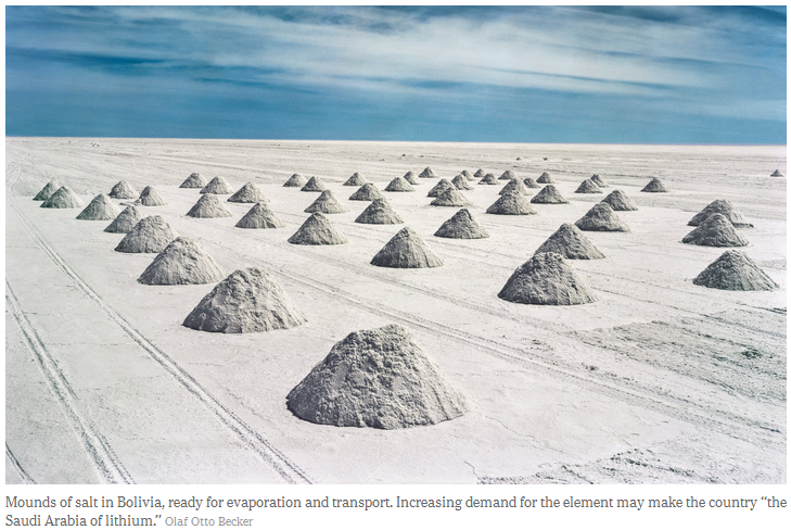 Mounds of salt in Bolivia photo
